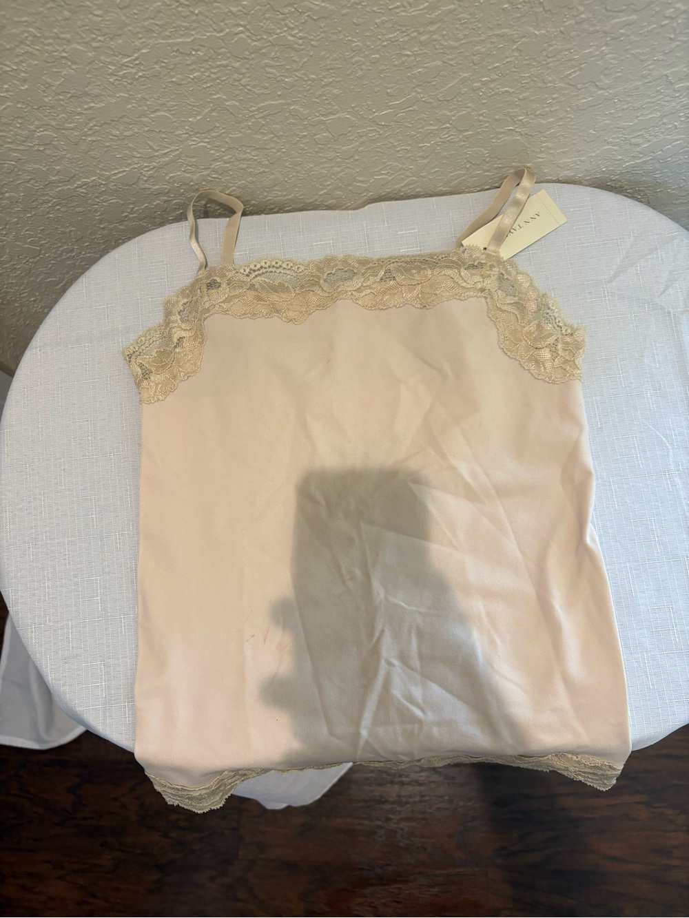 Ann Taylor Lace-Trim Camisole in Blush Pink